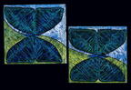 Díptico mariposas azules